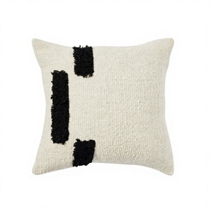 Tufted Boho Wool Cushion Cover By <b>Indian</b> Textiles H/L Handwoven Decorative <b>Throw</b> Pillow Luxury Boho Pillow - Product Image 1