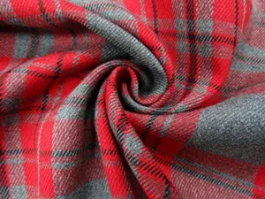 Customized Check Design 250gsm Polyester Spandex Rayon Stretch Woven Yarn Dyed Fabric For Dress