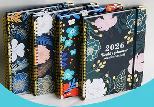 Agenda Semanal A5, Cuaderno Espiral, Tapa Dura, Papel Grueso Sin Manchas, 192 Páginas con Bolsillo para Mujeres, Niñas, Escuela, Universidad, Oficina - Product Image 3