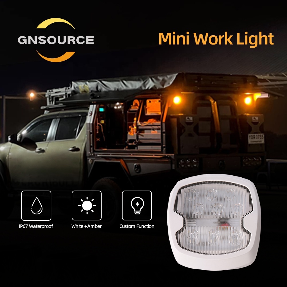 Hot-sale DC12V Led Work Light Warm White Rigidi Body Waterproof IP68 Off-road Lights RoHS/CE/FCC Certified 3-Year Warranty