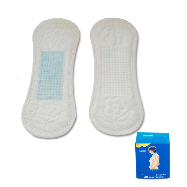 Soft Cotton Wingless Breathable Women's Panty Liners with Moderate Absorbency Sizes 155mm/180mm Made in China