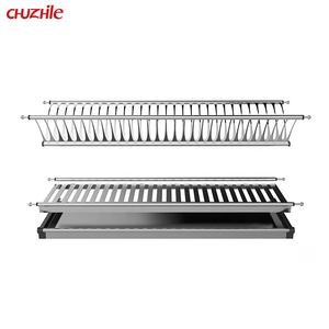 منظم خزانة مطبخ وحامل أكواب، رف تصريف أطباق من طبقتين من الفولاذ المقاوم للصدأ - Product Image 2