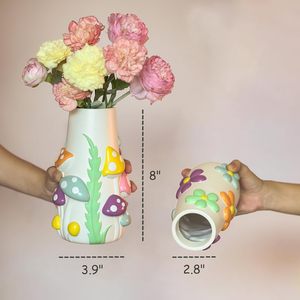 Vaso di fiori in <span class=keywords><strong>resina</strong></span> colorata unico per fiori arcobaleno Funky fungo arredamento <span class=keywords><strong>vasi</strong></span> eclettici per fiori vaso decorativo - Product Image 6