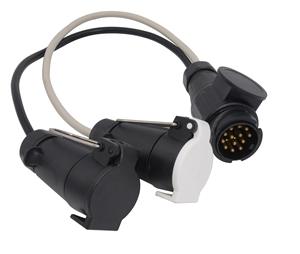 <span class=keywords><strong>7</strong></span> <span class=keywords><strong>broches</strong></span> à <span class=keywords><strong>13</strong></span> <span class=keywords><strong>broches</strong></span> double tête prise de remorquage prise de remorque câble <span class=keywords><strong>adaptateur</strong></span> étanche cordon pour camion <span class=keywords><strong>caravane</strong></span> - Product Image 1