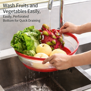 Couvercle pliable anti-éclaboussures pour micro-ondes, couvercle de conservation anti-poussière pour plats de cuisine avec évent vapeur pour réchauffer et conserver la fraîcheur - Product Image 5