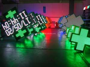 Venta caliente P10 Módulo <span class=keywords><strong>Us</strong></span> <span class=keywords><strong>Leads</strong></span> Sign Indoor Green Led <span class=keywords><strong>Pharmacy</strong></span> Cross con su logotipo - Product Image 6