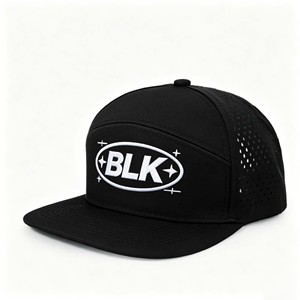 Waterproof Laser Perforated 5 Panel <b>Flat</b> Brim Rope Cap OEM Custom LogoComfortable Unisex Outdoor Surfing Golf Sports <b>Hat</b> - Product Image 3