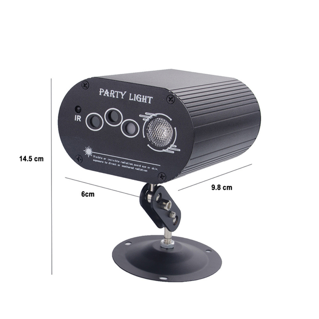 Mini Party Lights RGB DJ Disco Stage Laser Light Sound Activated 72 Pattern Led Projector LED Laser Party Light