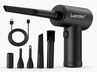 Kit de barbier professionnel tout-en-un Lucrotx 5 en 1 : tondeuse, coupe-cheveux, rasoir, vaporisateur et ventilateur turbo avec poignée