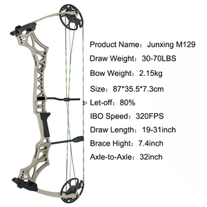 <span class=keywords><strong>Arc</strong></span> <span class=keywords><strong>à</strong></span> poulies composé M129 en métal, 30-70 livres, pour la <span class=keywords><strong>chasse</strong></span>, avec flèches - Product Image 4