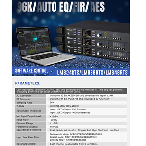 Bộ xử lý âm thanh bass xe hồ Bộ xử lý âm thanh 4 trong 8 ra AES DSP Bộ xử lý âm thanh 96kHz Dante - Product Image 5
