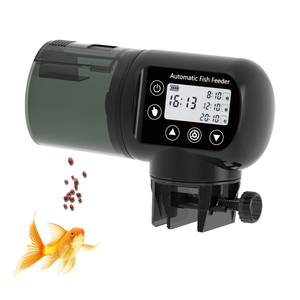 Mangeoire à poisson automatique à grand écran numérique personnalisable en usine Bol en plastique écologique alimenté par batterie pour aquarium d'aquarium - Product Image 1