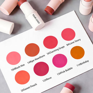 Stick de maquillage crème végétalien en gros, logo personnalisé, soyeux, léger, blanc, rose, multi-usages, stick <span class=keywords><strong>blush</strong></span> - Product Image 2