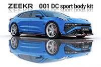 Kit carrosserie sport ZEEKR 001 DC en PP : Lame avant, jupes latérales, diffuseur arrière, spoiler noir brillant avec rivets et accessoires à clipser