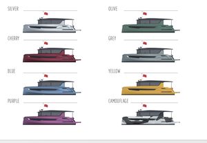 XJZJ Commercial Luxury 42 pieds/13.02m Yacht en fibre de verre hors-bord pêche transport de passagers rivières - Product Image 4