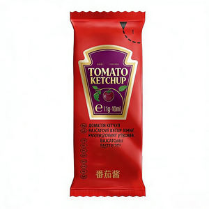 Sachets d'aliments en plastique à trois côtés, pochettes d'emballage de piment assaisonnement, moutarde et Apple, <span class=keywords><strong>sachet</strong></span> de tomate, Sauce soja et soja, pièces - Product Image 1