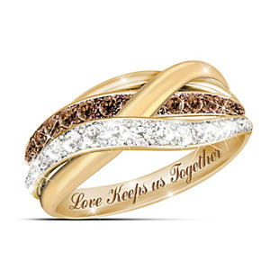 Anillos de Diamantes con Piedras Preciosas de Acero Inoxidable Certificados por IGI, Joyería de Boda Chapada en Rodio, Zirconia como Piedra Principal, Diamantes con Claridad SI - Product Image 1