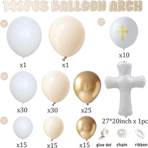 Décorations de Première Communion, Baptême, Fête Prénatale : <span class=keywords><strong>Kit</strong></span> Guirlande et <span class=keywords><strong>Arche</strong></span> de Ballons pour Garçons et Filles - Product Image 2