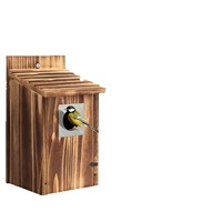 Vente en gros directe d'usine : Nichoirs en bois créatifs pour l'extérieur, cages à oiseaux en bois massif, nids pour colibris, mangeoires en bois, maisons pour oiseaux