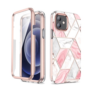 Uslion — protecteur d'écran pour <span class=keywords><strong>iPhone</strong></span> <span class=keywords><strong>12</strong></span> <span class=keywords><strong>mini</strong></span>, étui en marbre brillant pour <span class=keywords><strong>iPhone</strong></span> <span class=keywords><strong>12</strong></span> Pro Max, nouvel arrivage 2021 - Product Image 1