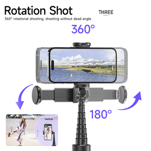 C21 All-in-One Hidden Bracket 52.8" Aluminum Alloy Selfie Stick Tripod with Cold Shoe Expansion Port <b>for</b> Live Streaming 1341mm - Product Image 4