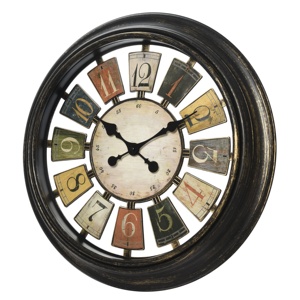 Decorazione per la casa <span class=keywords><strong>Vintage</strong></span> solido arcobaleno senza rumore di carta quadrante orologio <span class=keywords><strong>da</strong></span> <span class=keywords><strong>parete</strong></span> in plastica - Product Image 2