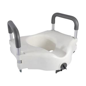 Rehausseur de siège de toilette ergonomique en PE de haute qualité avec main courante Équipement de sécurité de salle de bain pour personnes âgées - Product Image 1