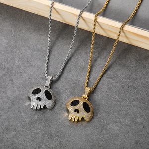 จี้รูปปีศาจสไตล์ฮิปฮอป, สร้อยคอทองแดงฝังเพชรซิร์คอน, ของขวัญคริสต์มาสสุดเก๋, จี้พร้อมสายสร้อย - Product Image 5