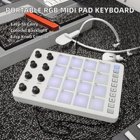 Coupe-cordes de guitare portable et durable avec connexion Bluetooth, 16 pads de rythme, 8 boutons assignables, fonction de répétition des notes et batterie rechargeable