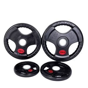 Equipo de Gimnasio Comercial para el Hogar, Discos de Pesas, Discos de Levantamiento de Pesas, Discos de Pesas de Hierro con Revestimiento Tri-Grip, Discos de Pesas de Goma - Product Image 1