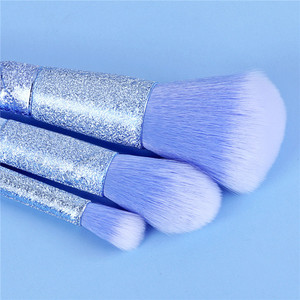 2024 nouveau Style luxe <span class=keywords><strong>licorne</strong></span> violet paillettes Nylon Fiber ABS professionnel <span class=keywords><strong>maquillage</strong></span> brosse ensemble beauté cosmétiques outils marque privée - Product Image 6