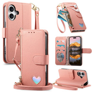 Étui magnétique pour cartes de crédit, coque de téléphone pour iPhone 16/16 Plus/17 Air/15/14 <span class=keywords><strong>Pro</strong></span>/13 Promax, étui portefeuille à bandoulière - Product Image 5