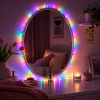 Bande LED flexible à changement de couleur RVB pour la décoration de miroir de salle de bain intérieure, compatible avec le contrôle par application OEM
