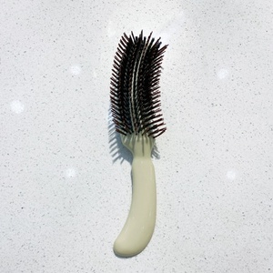 Brosse coiffante multifonctionnelle pour cheveux bouclés, brosse à cheveux compacte ergonomique pour salon de coiffure, douce pour les cheveux - Product Image 1