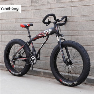 Bicicleta de Montaña con Llantas Gruesas de Acero de Alto Contenido de Carbono, 21 Velocidades, Frenos de Disco Mecánicos Dobles, 26 Pulgadas, Todoterreno, para Playa, Lodo y Carretera - Product Image 1