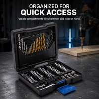 Ensemble de 79 embouts de perceuse et tournevis multifonctions avec boîte BMC pour travaux domestiques et de construction