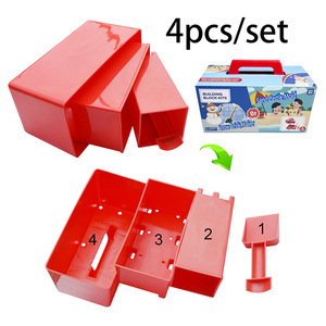 Snow Brick Mold Set 4Pcs Plastic <b>Building</b> <b>Block</b> Kit For Children Winter Play Tools - Product Image 1