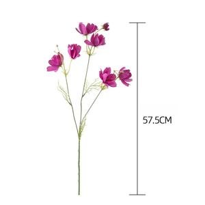 Flores Artificiales de <span class=keywords><strong>Cosmos</strong></span> <span class=keywords><strong>Bipinnatus</strong></span> al por Mayor, 3 Cabezas de <span class=keywords><strong>Cosmos</strong></span> <span class=keywords><strong>Bipinnatus</strong></span> para Decoración de Bodas y Hogar - Product Image 5