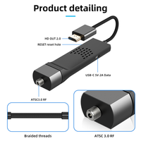 Android tv box 2025 quad core 4k dispositif de streaming personnalisé sans fil fhd usb 2.0 pvr combo ott tv box atsc 3.0 4k tuner