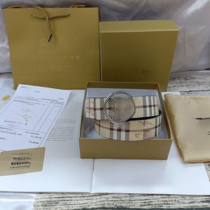 Ceinture en cuir à boucle lisse, ceinture d'affaires en cuir de vachette véritable embossé double face, tendance et décontractée, polyvalente. - Product Image 4