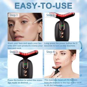 Masseur facial et cervical SHOmfrs à 3 modes de massage, masseur facial rechargeable à 3 couleurs, outil de sculpture du visage à domicile pour les soins de la peau OEM ODM - Product Image 6