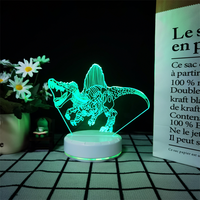 Lampe de chevet LED en acrylique pour chambre d'enfant, lumière douce et chaude, changeante de couleur, pour chambre à coucher et chambre de bébé