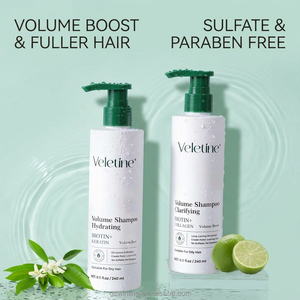 Shampooing Professionnel Volumisant à la Biotine, Kératine et Collagène, Sans Sulfate, Clarifiant et Hydratant, Marque Blanche, 240ml - Product Image 1