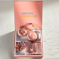 Collection de luxe pour le sommeil, taie d'oreiller en soie 100% 6A Grade 22 Momme, masque pour les yeux, chouchou, antistatique, certifié Oeko-Tex, cadeau de luxe
