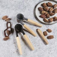 Gadgets de cuisine - Casse-noix robuste pour noix de pécan et autres noix, avec poignées en bois