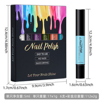 Stylo de vernis à ongles à base d'eau sans cuisson pour le nail art DIY, motifs floraux, peinture à la main, couleurs très saturées