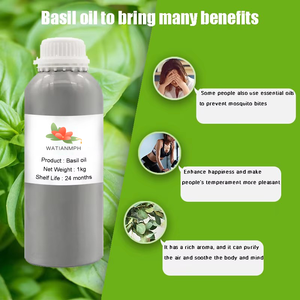 <span class=keywords><strong>Huile</strong></span> <span class=keywords><strong>essentielle</strong></span> de basilic doux biologique pour la peau-100% Pure Natural <span class=keywords><strong>Ocimum</strong></span> <span class=keywords><strong>Basilicum</strong></span> Leaves Vapeur Distillée | En vrac 1kg - Product Image 3