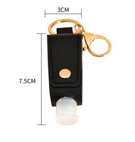 Portable T-main PU cuir désinfectant pour les mains étui porte-clés aist-suspendu désinfectant organisateur voyage taille bouteille étui de protection