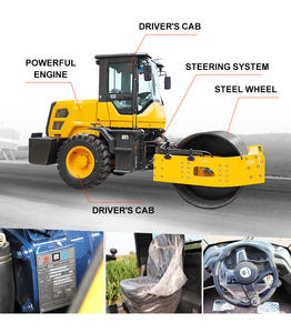 Klein Gebied Dubbele Trommel Vibrerende <span class=keywords><strong>Compactor</strong></span> Machine Wegenbouw Roller Apparatuur - Product Image 4