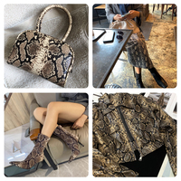 1,1mm Umweltfreundliches Dehnbares Wasserdichtes Schlangenmuster Kunstleder-Stoff Maßgefertigte Fleckabweisende PVC-Taschen Möbel Bekleidung